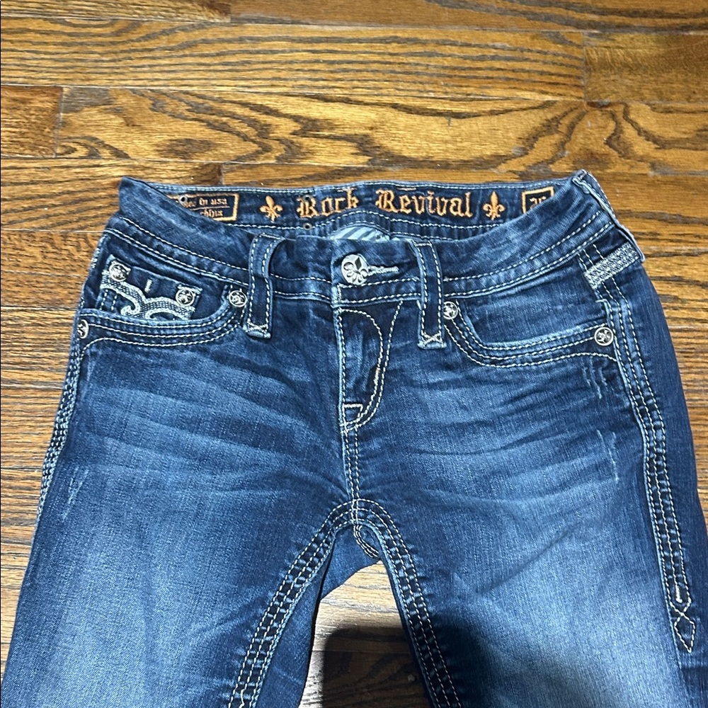 Rock Revival Blue Maggie Boot Cut Jeans. 1 - Picture 2 of 6